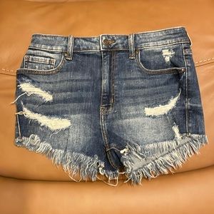 Eunina high rise cut-off shortie short.